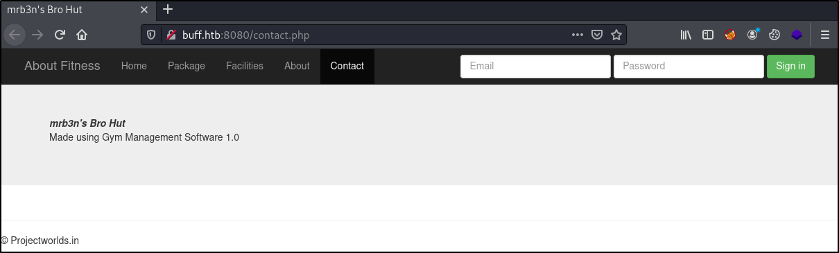 Image of website homepage